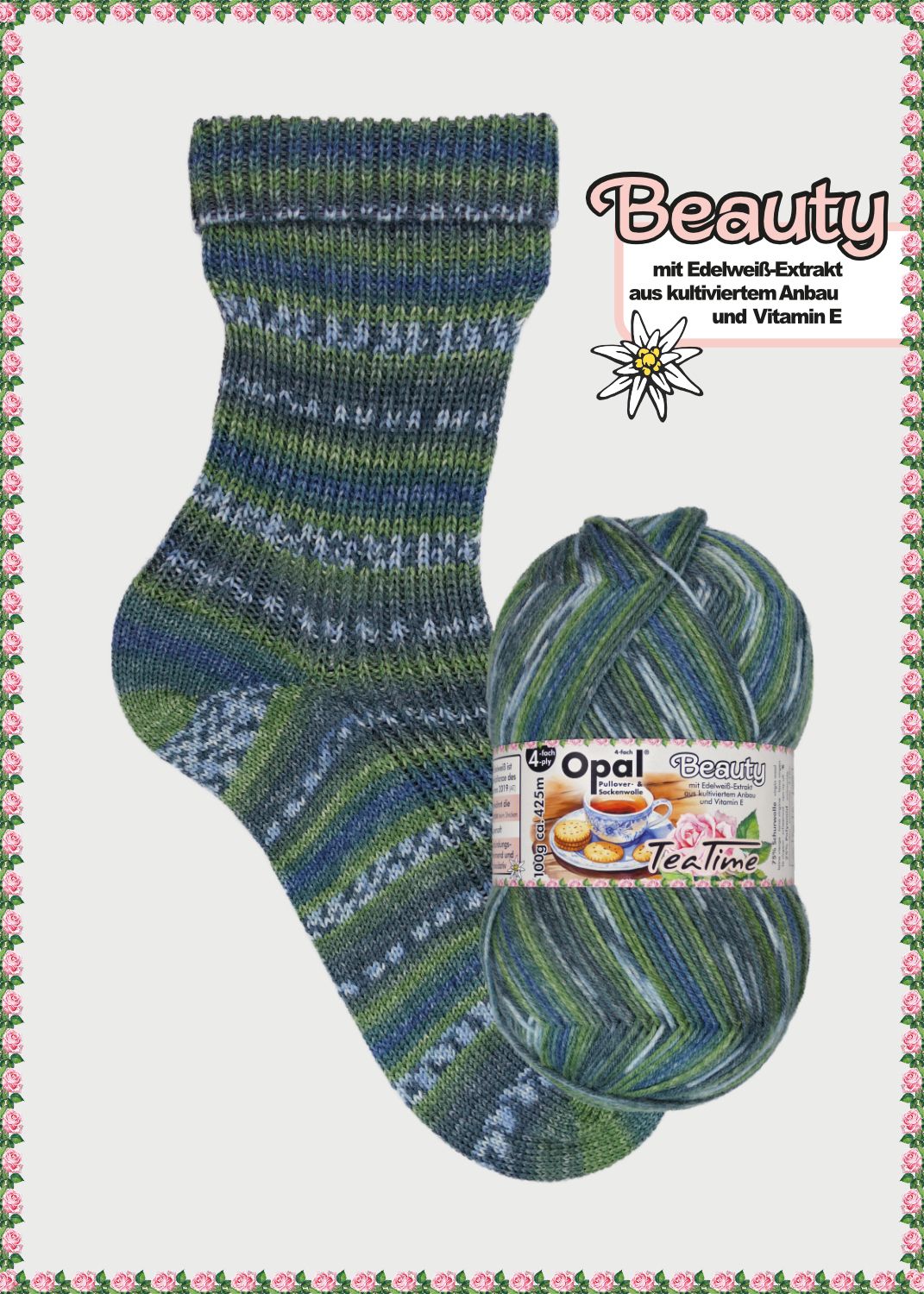 Opal Beauty Tea Time 4ply