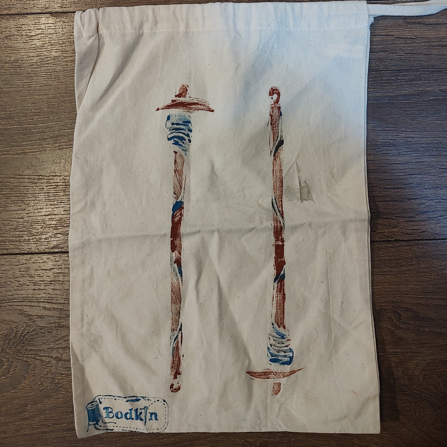 Bag - Small hand-printed drawstring bag - Bodkin - Spindles
