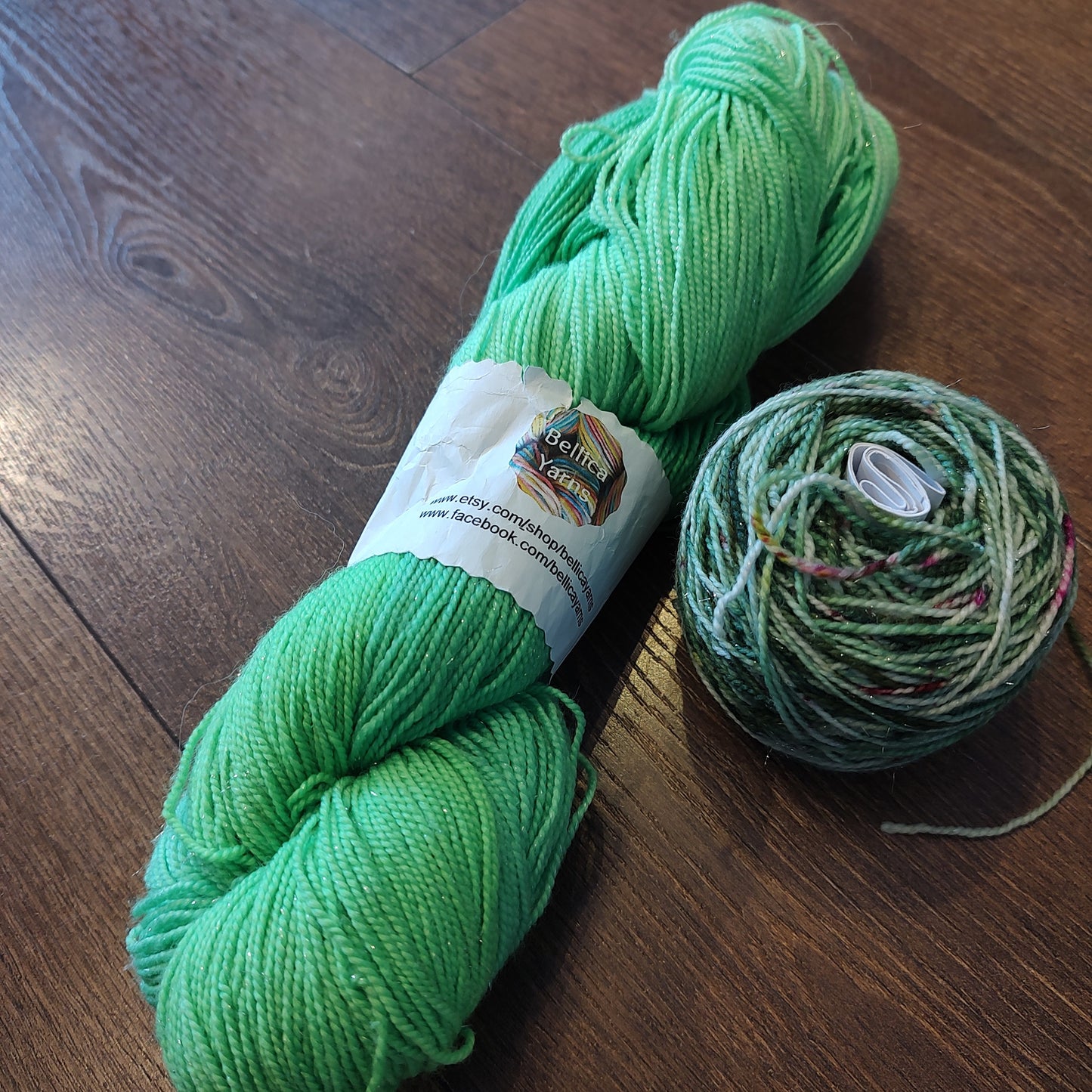 Yarn - hand-dyed sparkle sock yarn - 95