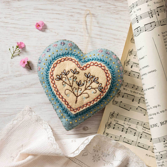 NEW! Embroider a Corrine Lapeirre Heart ornament