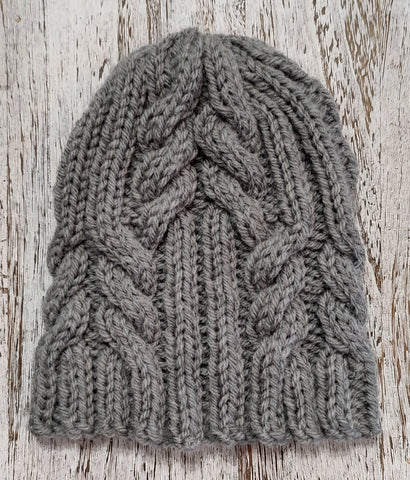Knit a cable beanie in the round