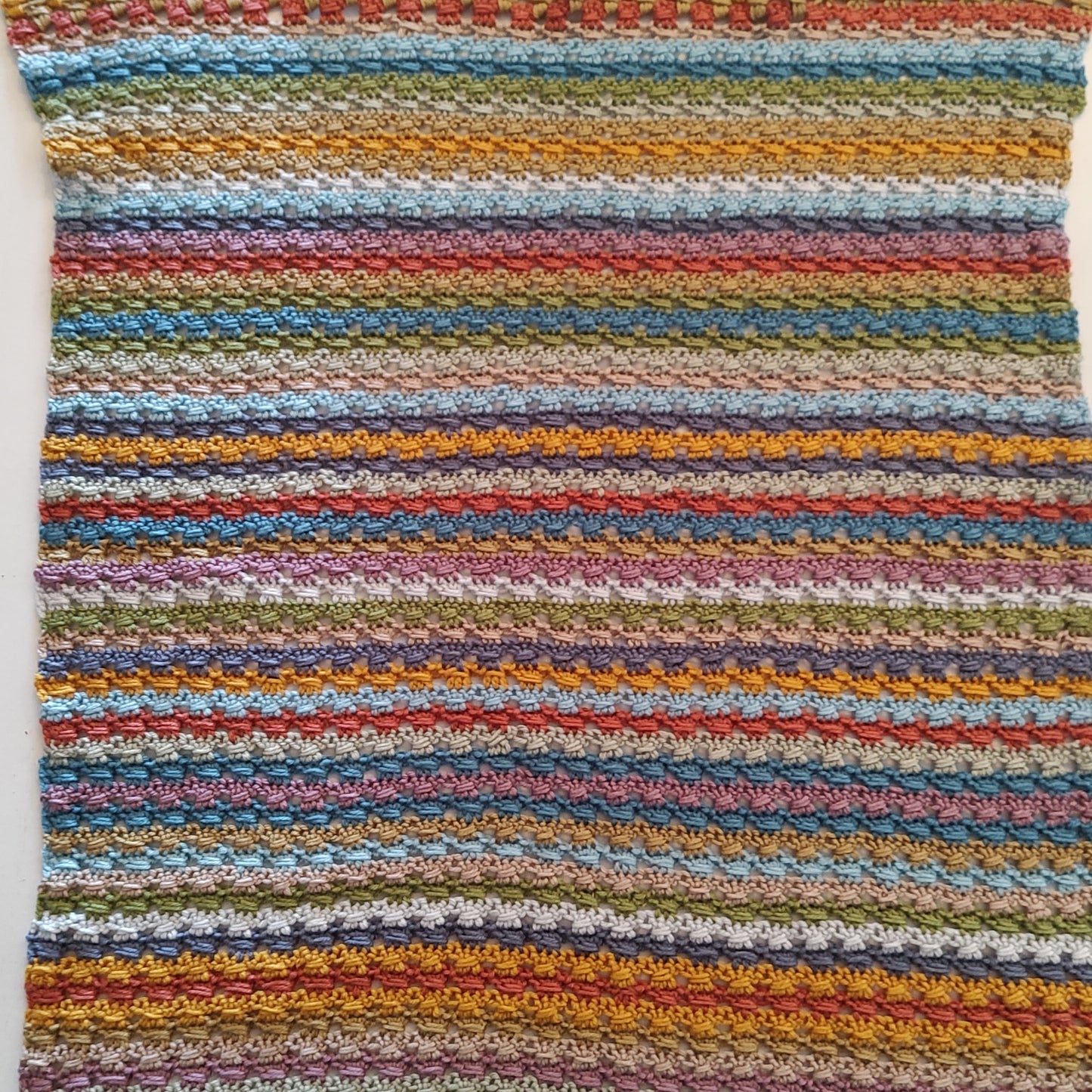 Crocheted Blanket - striped baby blanket