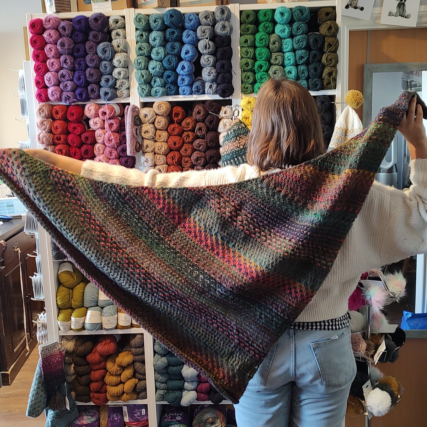 Knitted Shawl - Nightshift shawl design by Andrea Mowry