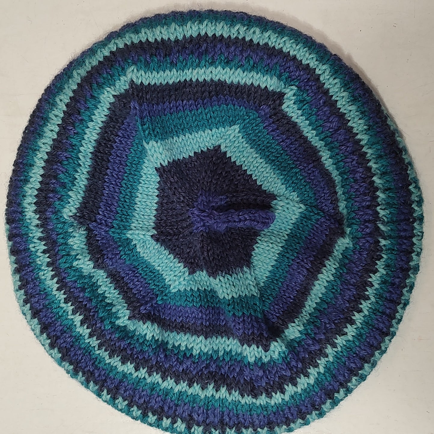 Knitted Hat - striped beret