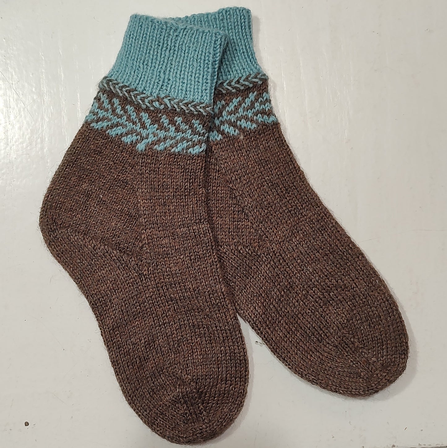 Knitted Socks - colourwork, approximately size 4-5