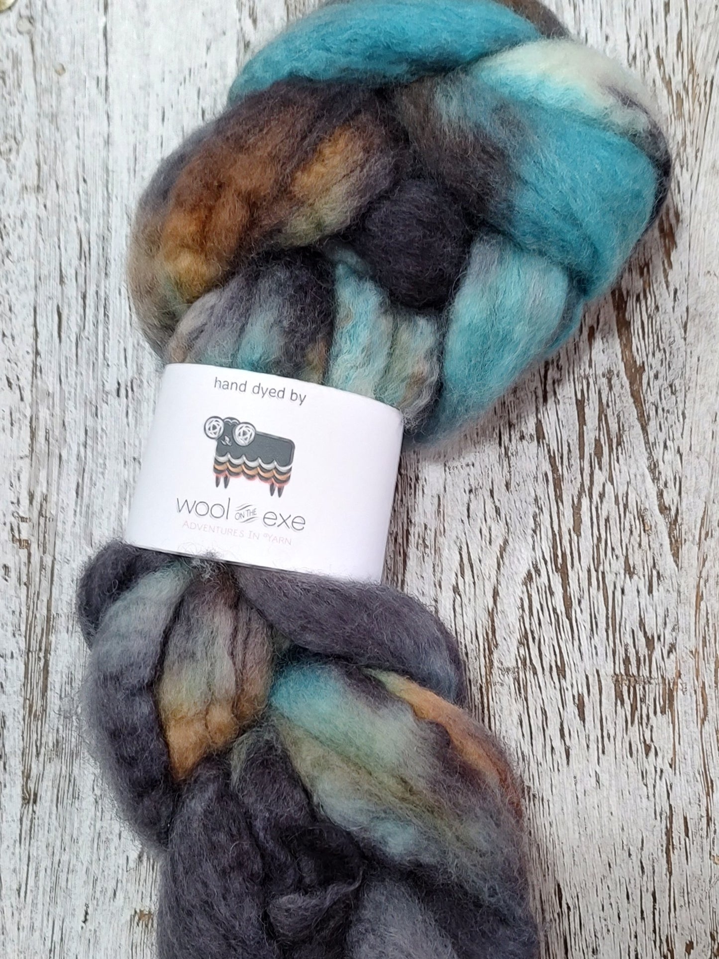 Hand dyed Merino roving