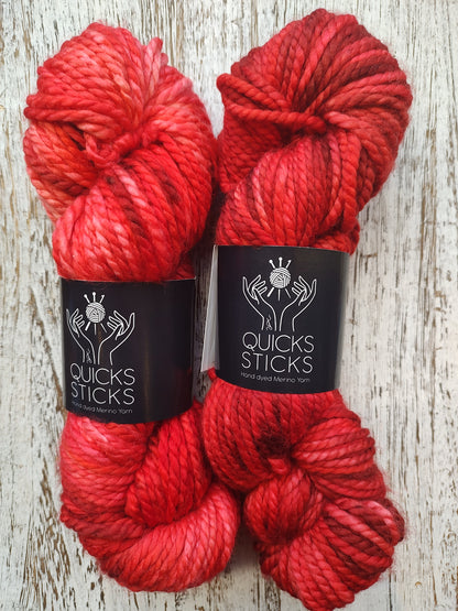 Quick Sticks Hand-dyed Merino Chunky