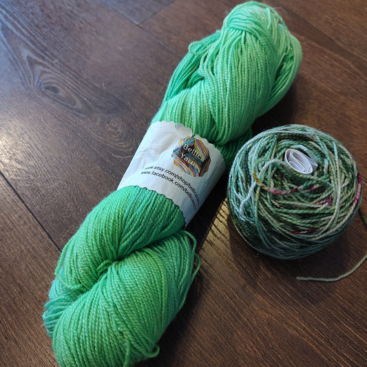 Yarn - hand-dyed sparkle sock yarn - 95