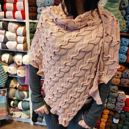 Handmade - asymmetrical shawl - 19