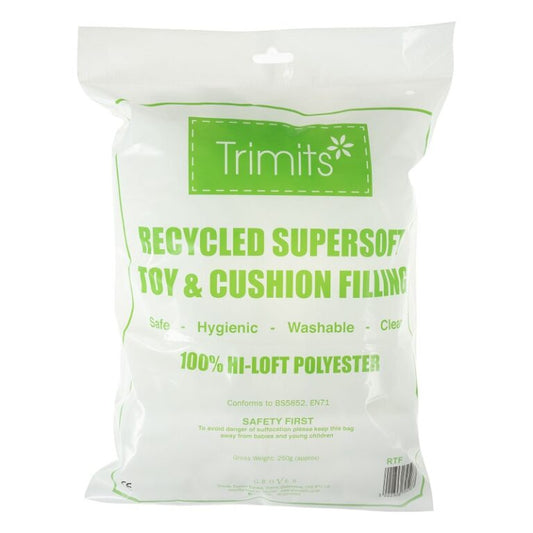 Recycled supersoft toy and cushion filling