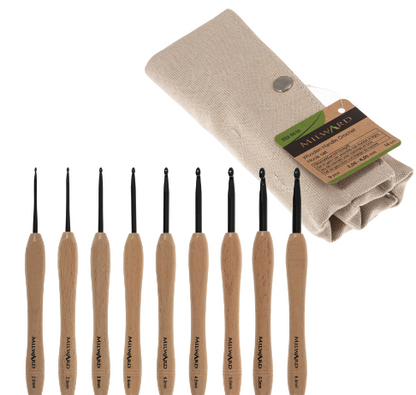 Beechwood crochet hook set