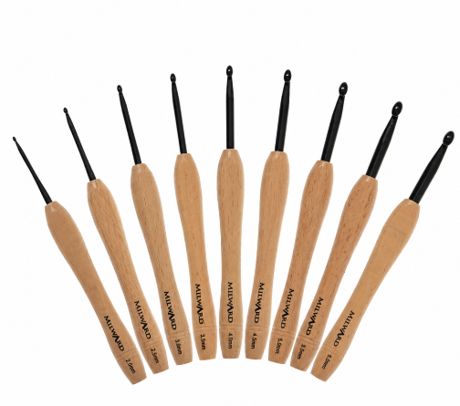 Beechwood crochet hook set