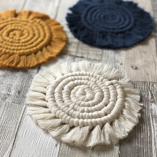 Bergin & Bath Macrame Coasters
