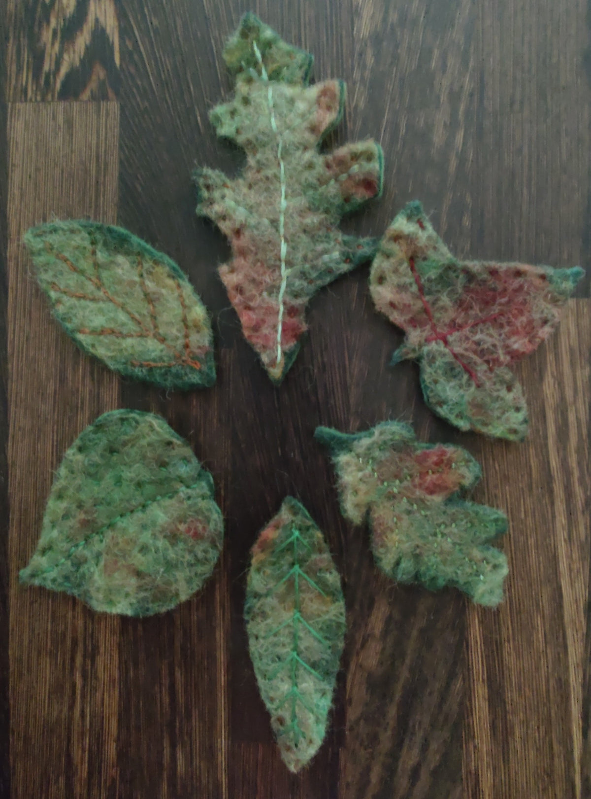 Next step: Wet felted Autumn Leaves