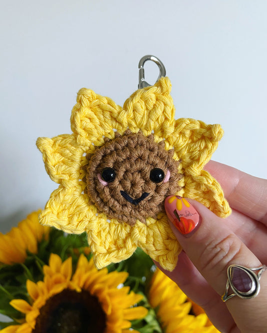 Next step crochet: Sunflower key ring
