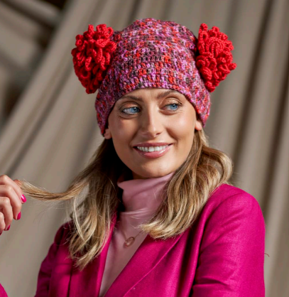 Zandra Rhodes Hayley knit & crochet hat patterns