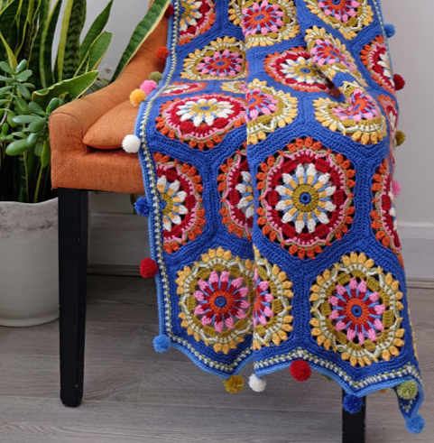 The Blue House Blanket crochet pattern