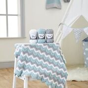 Bo Peep Knitted Zig-Zag Baby Blanket