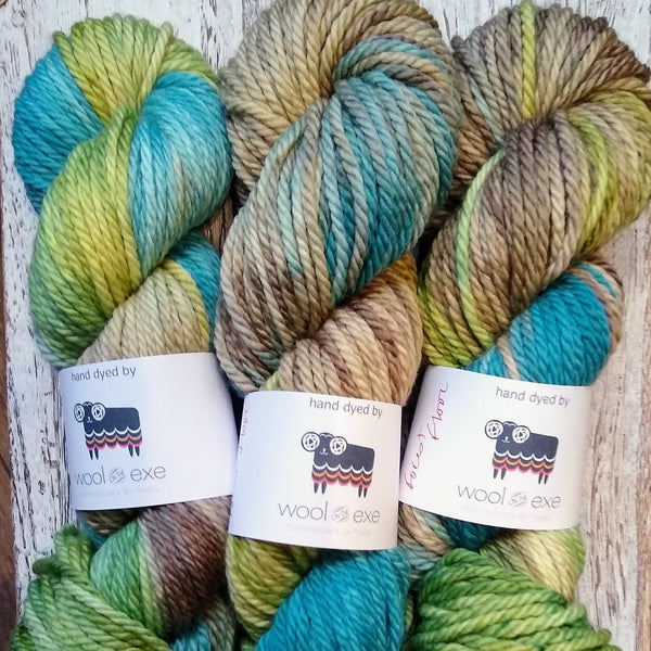 Hand dyed Merino chunky