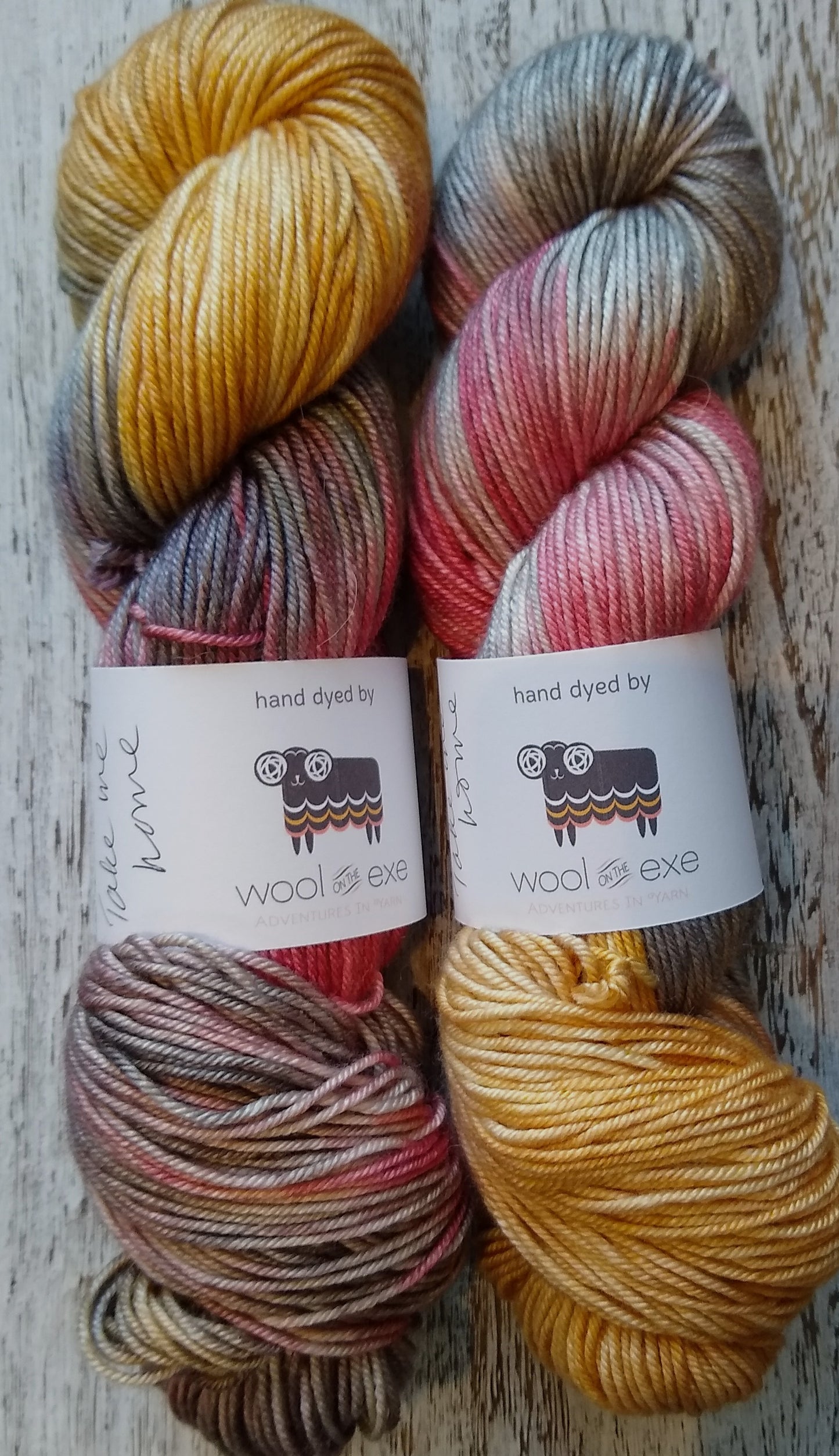 Hand dyed merino & silk DK