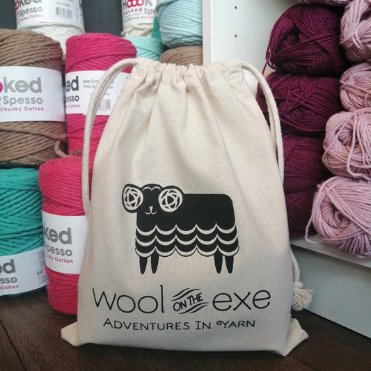 Wool on the Exe project bag